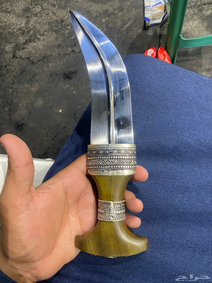 خنجر قرن صبة فضه صافي 3