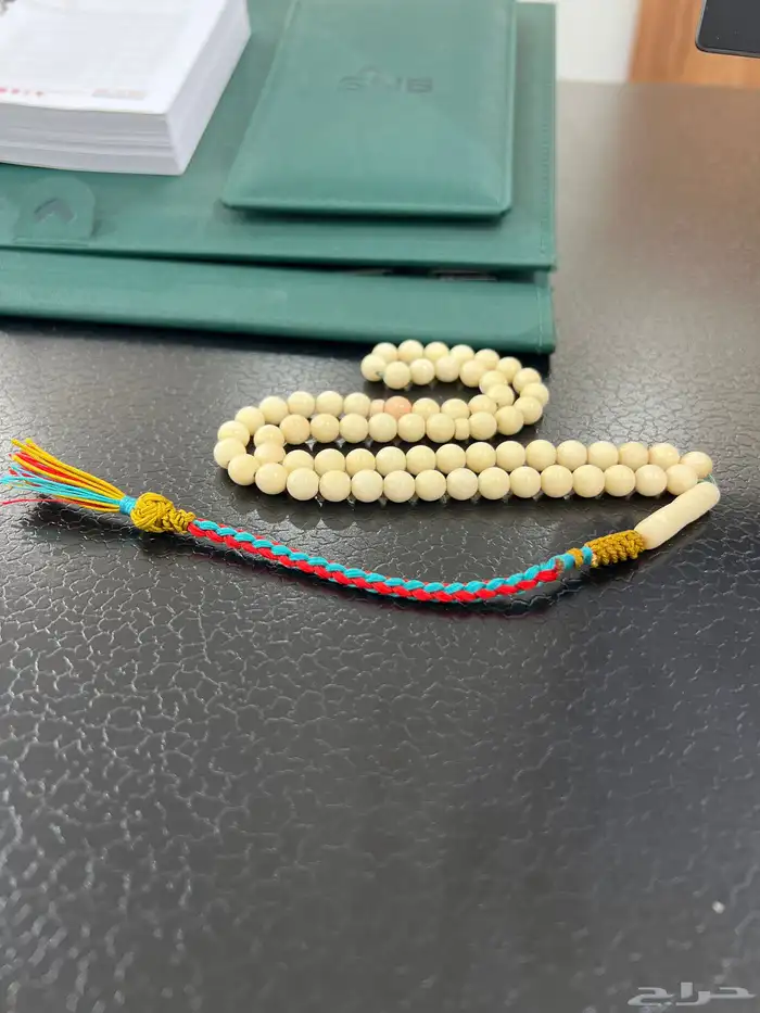 سبحه عظم نعام طبيعي مميزة ملمس ناعم مسباح نواعم 1