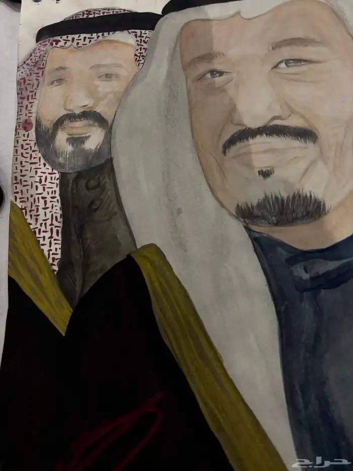 رسمت الملك سلمان ولي العهد محمد بن سلمان حفضه الله 1