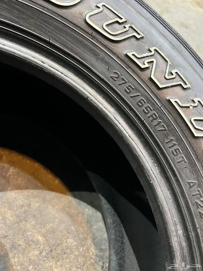 كفرات دنلوب مقاس 275 65 17 تاريخ 2022 نضيفه بالمره اصلي 19