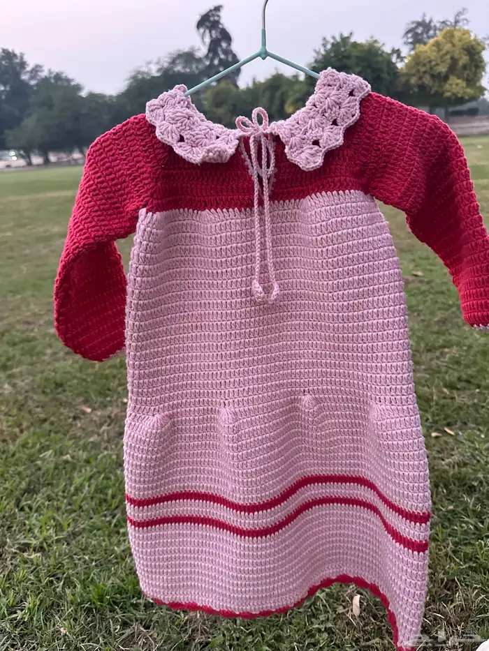 فستان   كروشيه شتوي 1