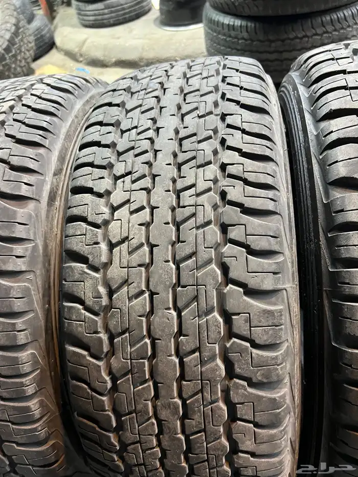كفرات دنلوب مقاس 275 65 17 تاريخ 2022 نضيفه بالمره اصلي 17