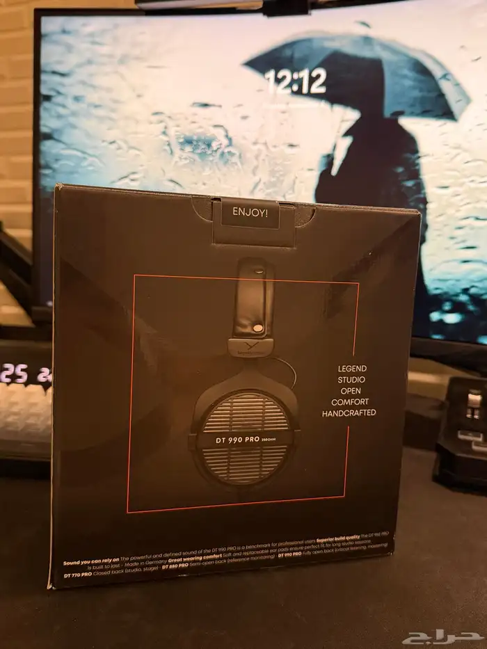 سماعةdt990 pro 250ohm نسخة اللون الاسود جديد باقل سعر 1