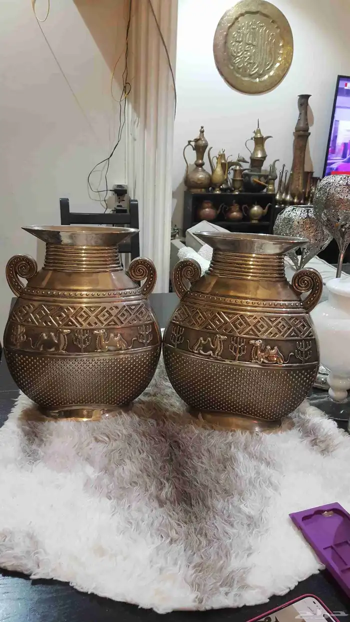 نحاسيات دلل لوحة مباخر فازات اسعار للك قطعه سعر 4