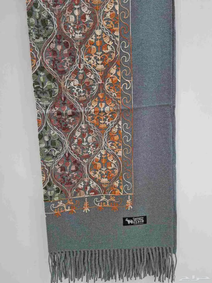 شال كشميري صوف مطرز 1