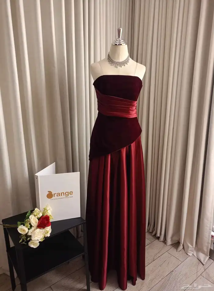 فستان احمر مخمل 2