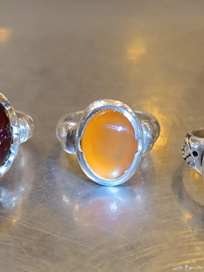 خواتم ملكية باحجار عقيق يماني 4