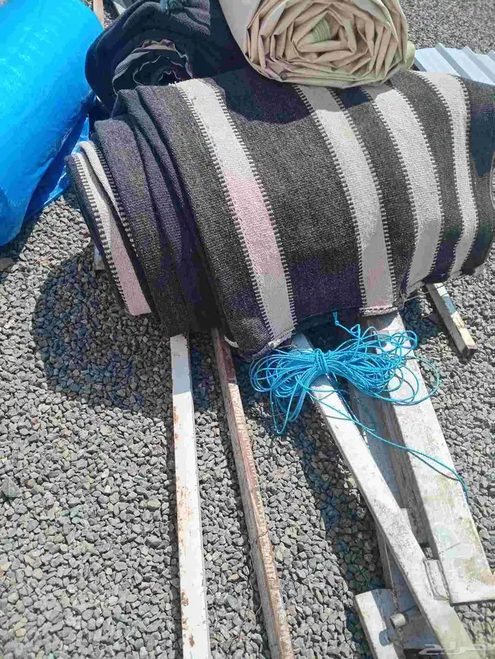 بيت شعر علا مواصير حديد ومعه شراع ورواق حجاب كامل 1