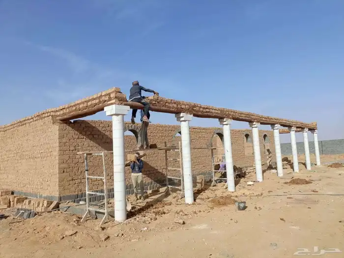 بناء وترميم بيوت الطين والحجر والاسقف اثل وجريد لياسه طينيه 18