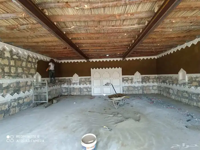 بناء وترميم بيوت الطين والحجر والاسقف اثل وجريد لياسه طينيه 4