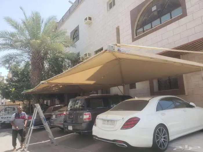 مظلات سواتر وبيوت الشعر فك ونقل وتغيير قماش 2