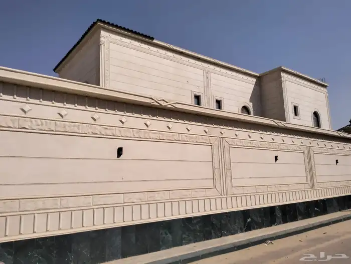 تصميم الحجر الطبيعي لياسه ملونه من اسمنت ابيض وبطحاء الرياض 0