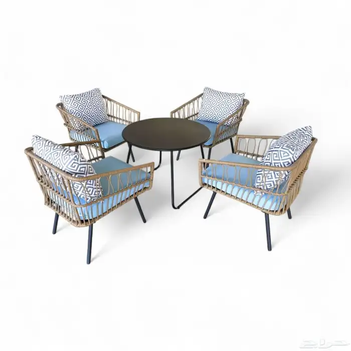 طقم جلسه خارجيه واحد بلس 4 وكرسي مطعم مطبغ 2