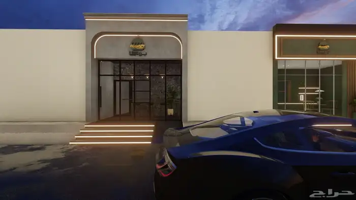 تصميم واجهة محلات تجارية وداخلي 7