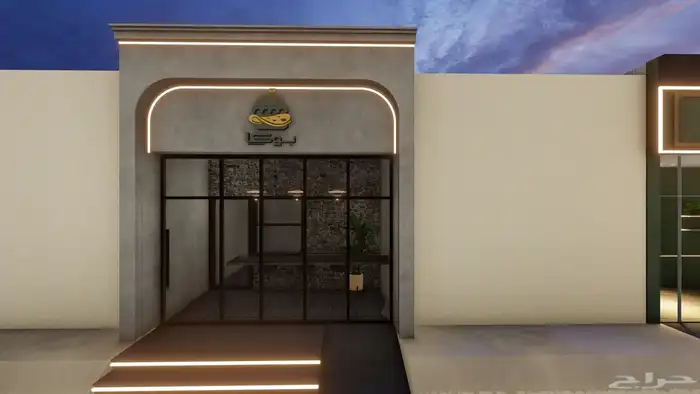 تصميم واجهة محلات تجارية وداخلي 8