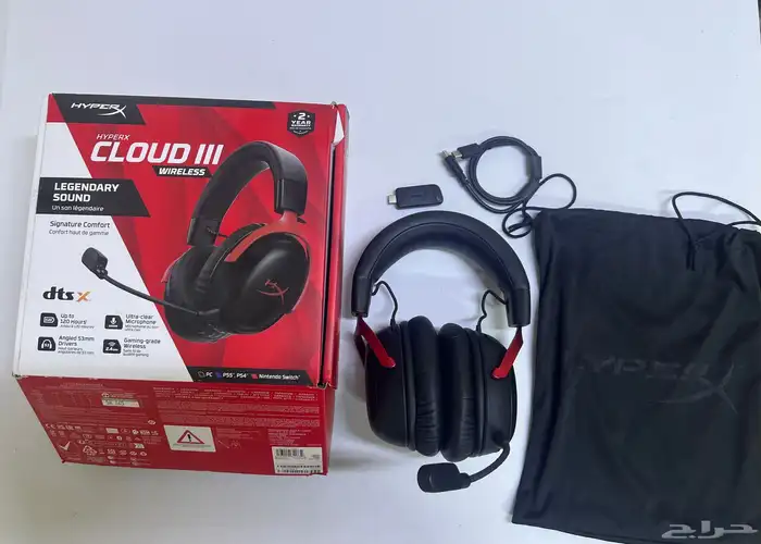 هايبر اكس كلاود 3 واير ليس مستخدم معه جميع ملحقاته 0