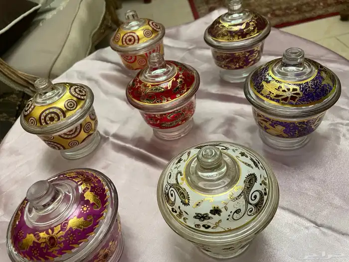 سكريات زجاجية Glass sugar jar 11