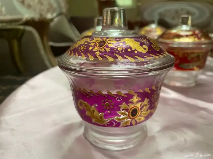 سكريات زجاجية Glass sugar jar 13
