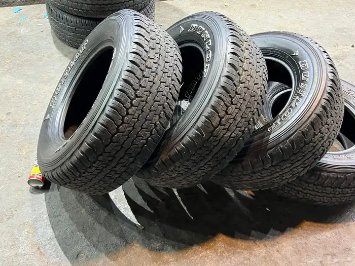 كفرات دنلوب مقاس 275 65 17 تاريخ 2022 نضيفه بالمره اصلي 23