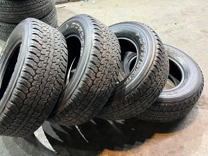 كفرات دنلوب مقاس 275 65 17 تاريخ 2022 نضيفه بالمره اصلي 24