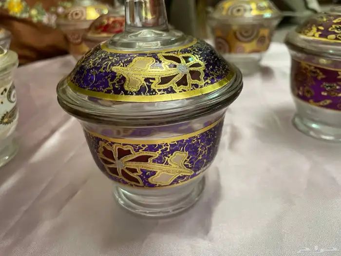 سكريات زجاجية Glass sugar jar 21
