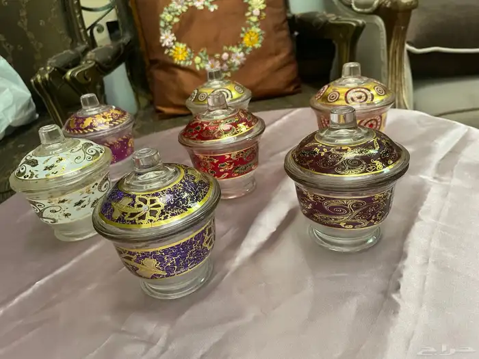 سكريات زجاجية Glass sugar jar 16