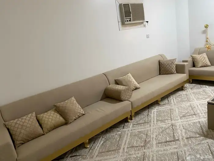 كنب جديد 5 قطع كنب مع الستاره والفرش والطاوله 0