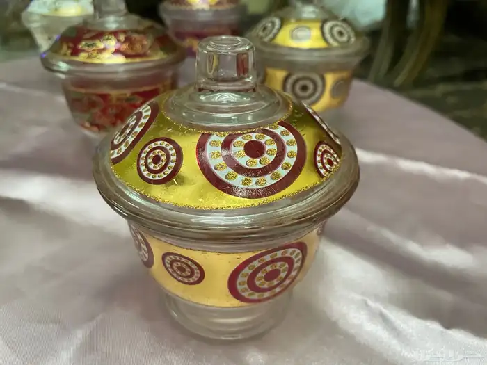 سكريات زجاجية Glass sugar jar 8