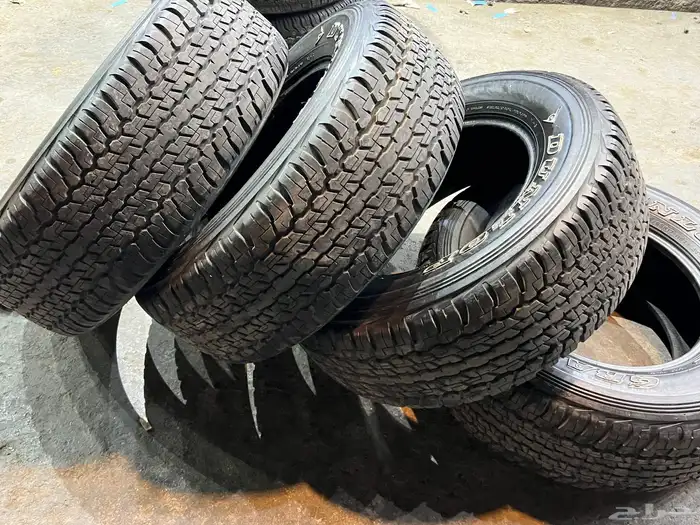 كفرات دنلوب مقاس 275 65 17 تاريخ 2022 نضيفه بالمره اصلي 22