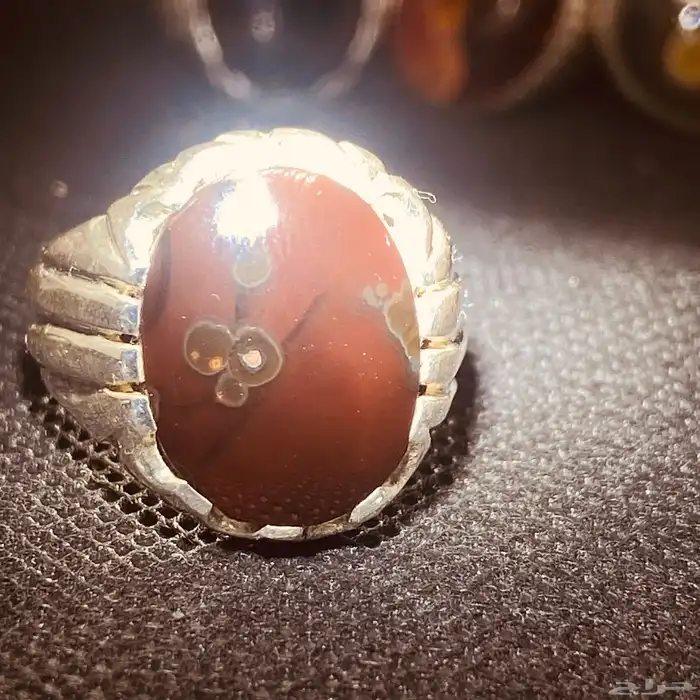 خواتم عقيق زعفراني 9