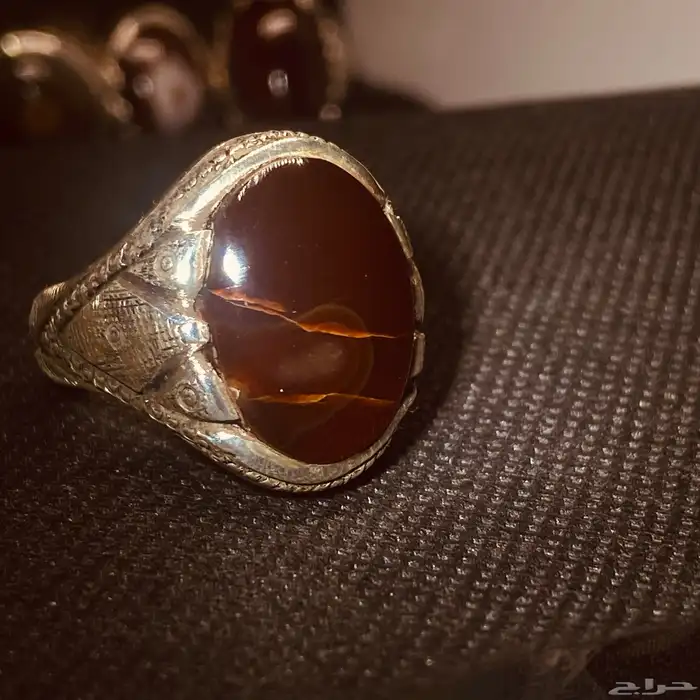 خواتم عقيق زعفراني 3