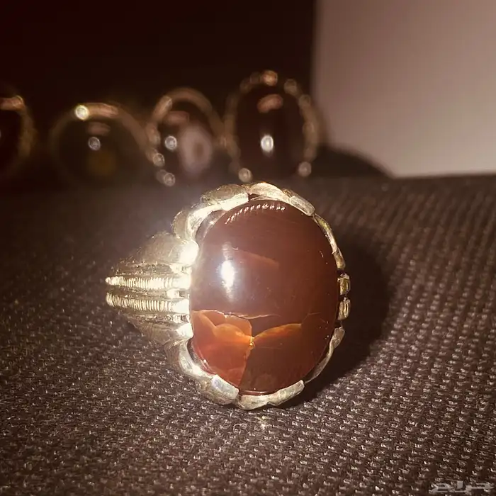 خواتم عقيق زعفراني 0