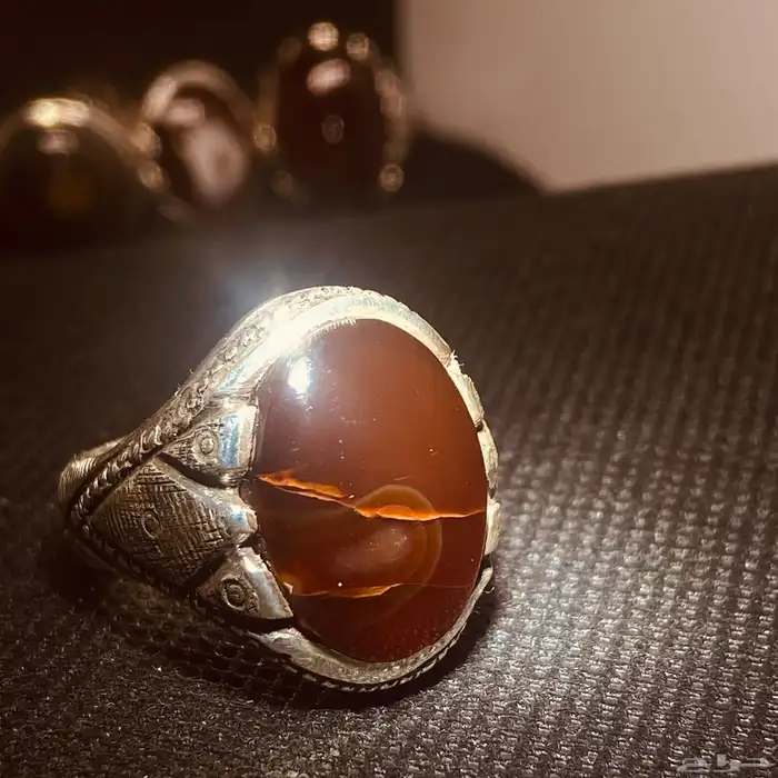 خواتم عقيق زعفراني 12