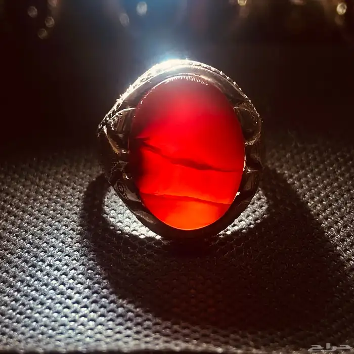 خواتم عقيق زعفراني 7