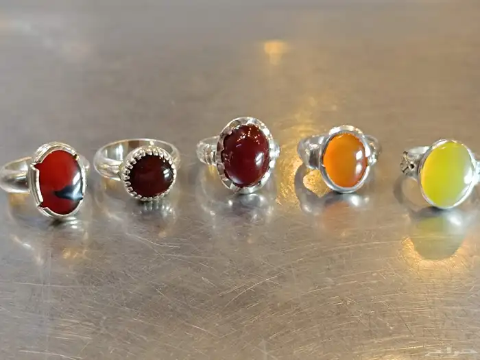 خواتم ملكية باحجار عقيق يماني 0