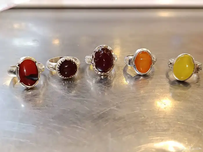 خواتم ملكية باحجار عقيق يماني 1