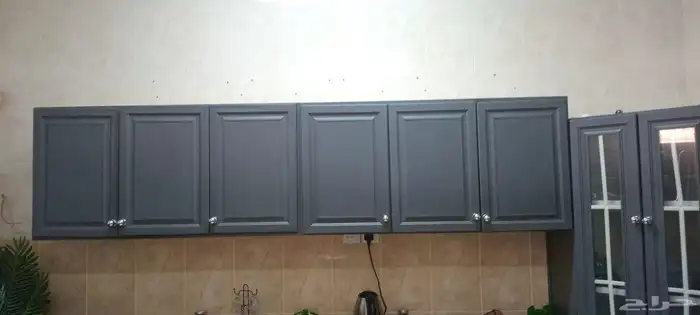 مطبخ شبه جديد لون رصاصي على سوم 8