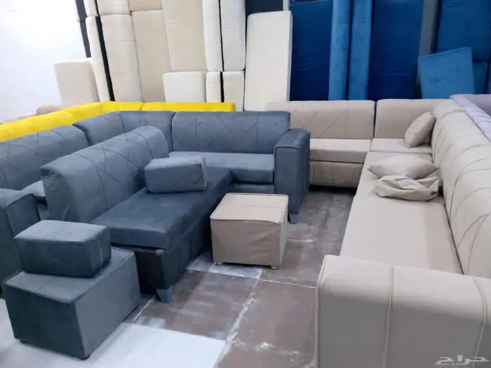 مجالس كنبات جاهزه مقاس 4في5زاويتين ومجالس عربيه جاهز مقاس 4ف 12