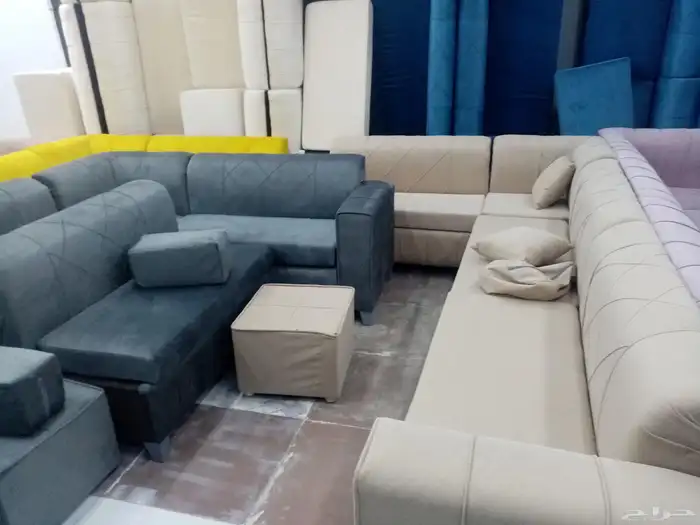 مجالس كنبات جاهز مقاس 4في5زاويتين ومساند جاهز مقاس 4في5زاويت 27