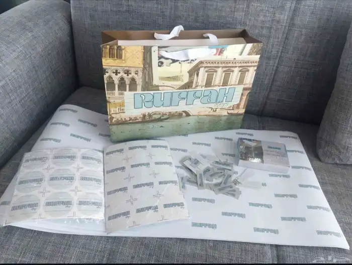 طباعة بكج عبايات أكياس ملصقات كارد شكر لوقو قماش ورق تغليف 4