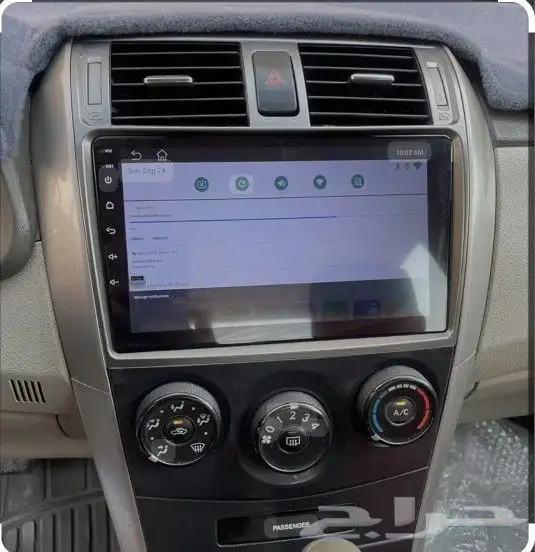 شاشه بنضام الاندرويد تيوتا كورلا مديل 2010 0