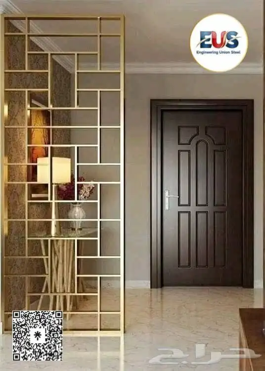 بارتيشن استانلس ذهبي لامع تصميم فخم بجودة عالية 4