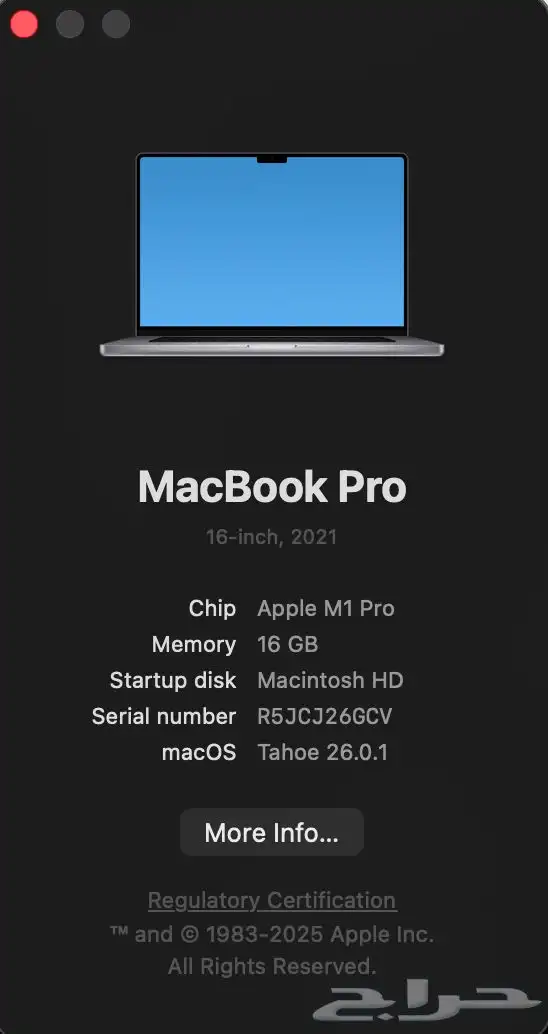 MacBook Pro M1 Pro 16 inch 5