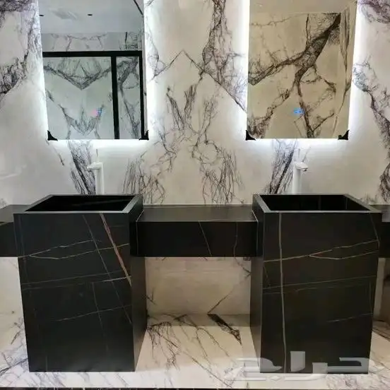 تصميم المغاسل والطاولات والدرجات من الرخام والبورسلين 11
