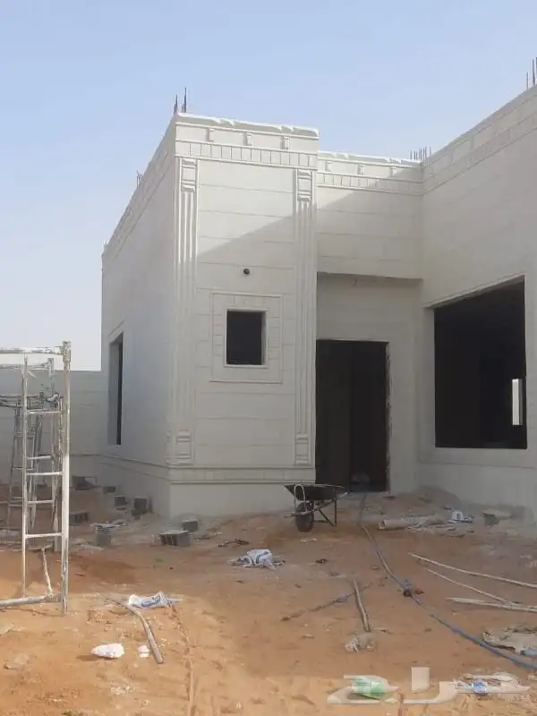 تصميم الحجر الطبيعي لياسه ملونه من اسمنت ابيض وبطحاء الرياض 6