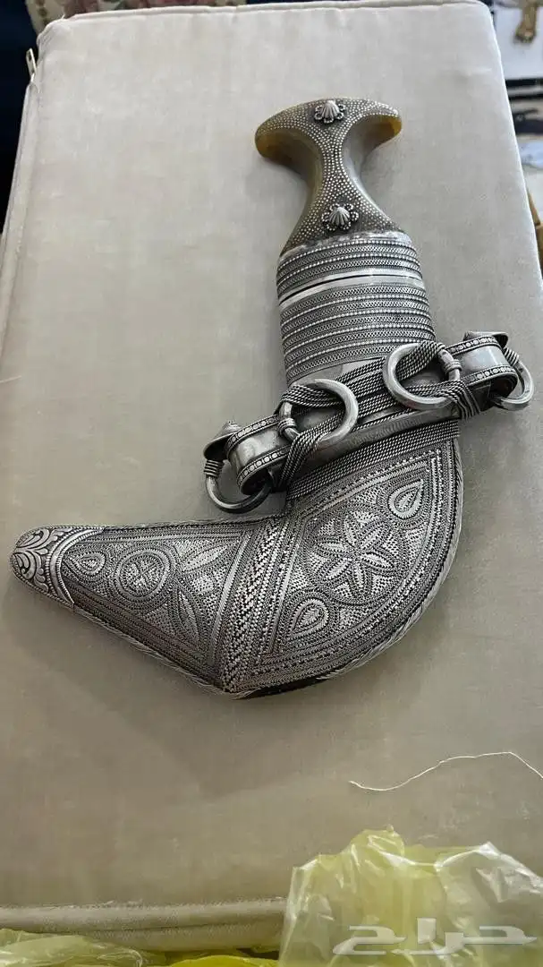 خنجر صب فضه قديم شغل يد 6
