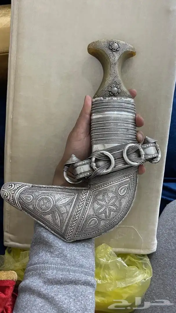 خنجر صب فضه قديم شغل يد 5