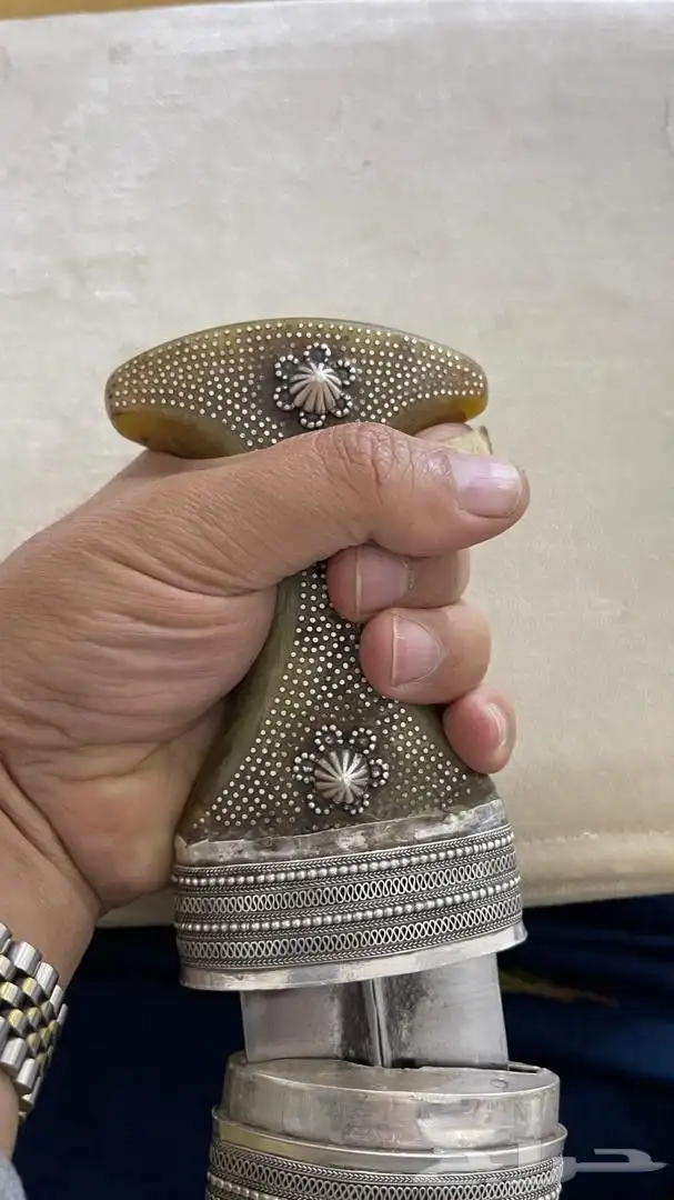 خنجر صب فضه قديم شغل يد 3