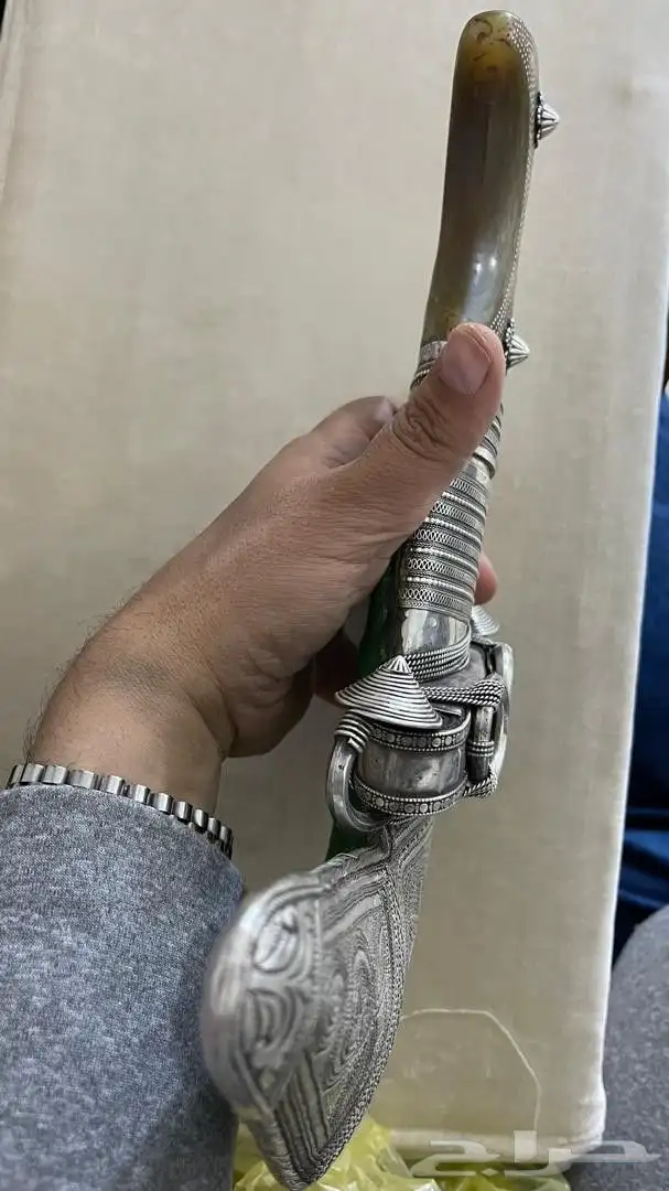 خنجر صب فضه قديم شغل يد 7