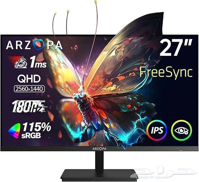 شاشة العاب 2k 180hz 27inch (جديدة بكرتونها). 0
